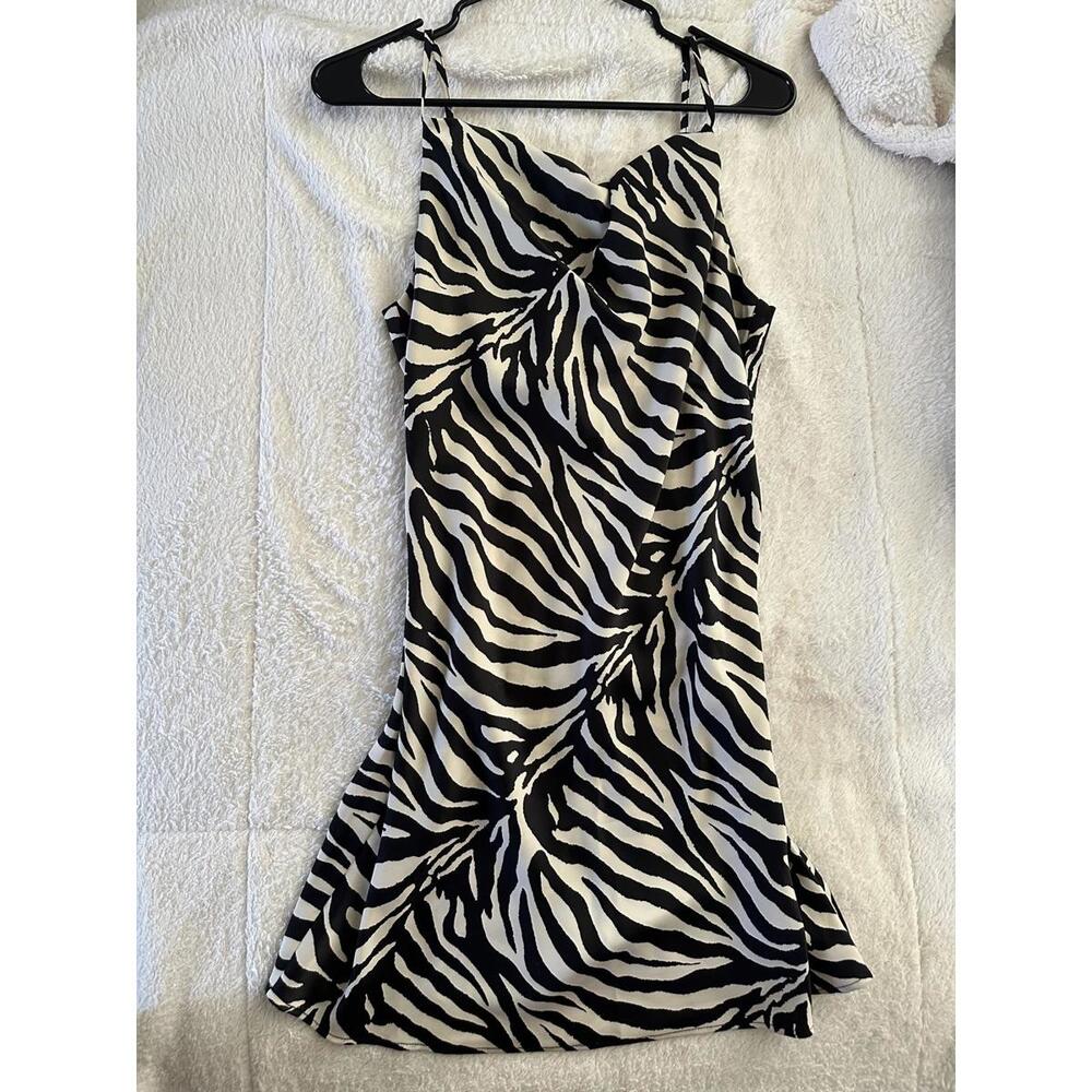 Urban Outfitters Zebra Print Slip Dress - Medium